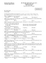 Đề thi thử THPT Quốc gia lần 2 môn Hóa học - Mã đề 132 - Năm học 2015-2016 - Trường THPT Cờ Đỏ (Có đáp án)